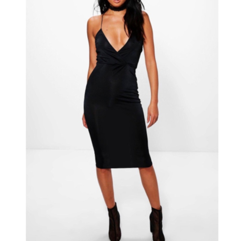 Boohoo Midi Wrap Dress